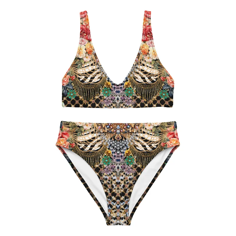 Recycled high-waisted bikini set