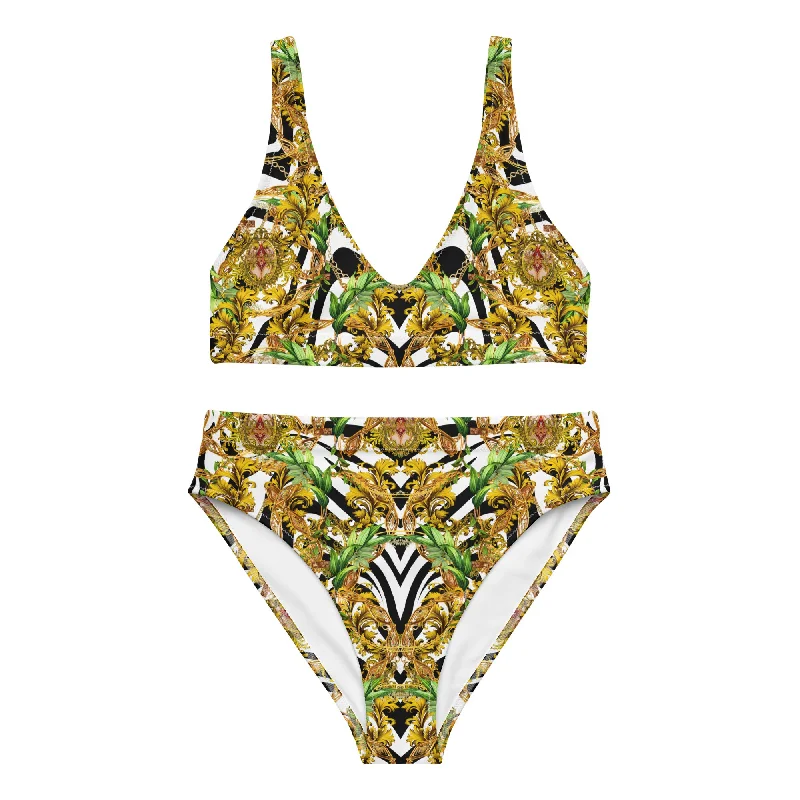 Recycled high-waisted bikini set