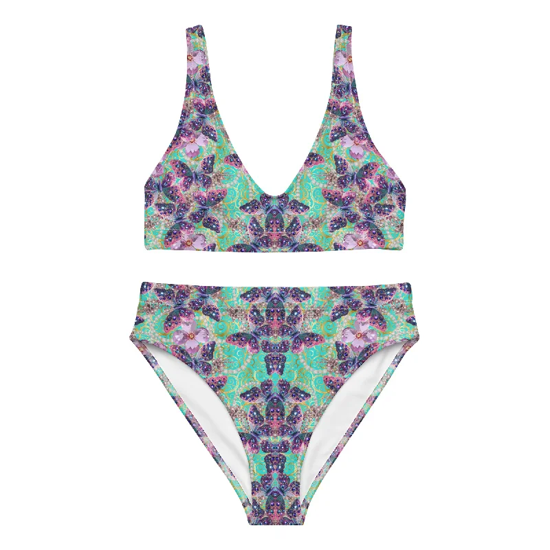 Recycled high-waisted bikini set