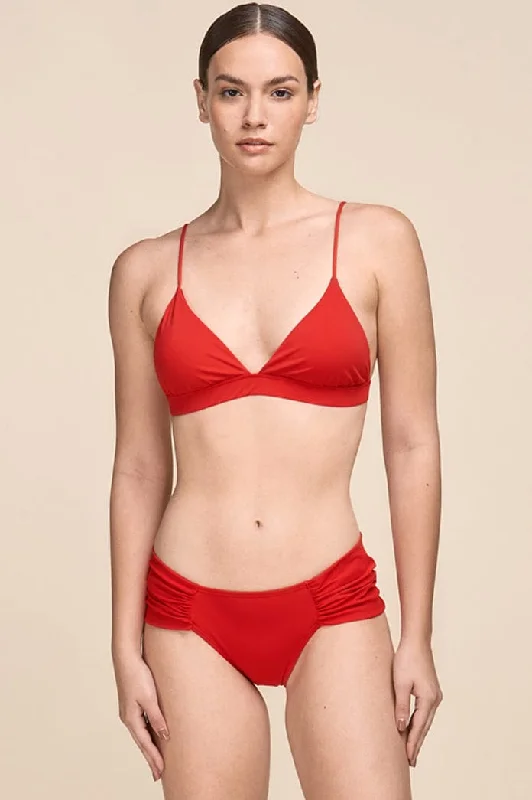 HALTER TOP SOLID COLOR RED 40