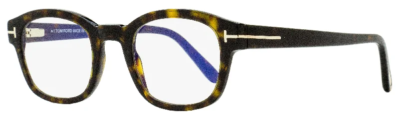 Tom Ford Men's Blue Block Eyeglasses TF5808B 052 Dark Havana 49mm