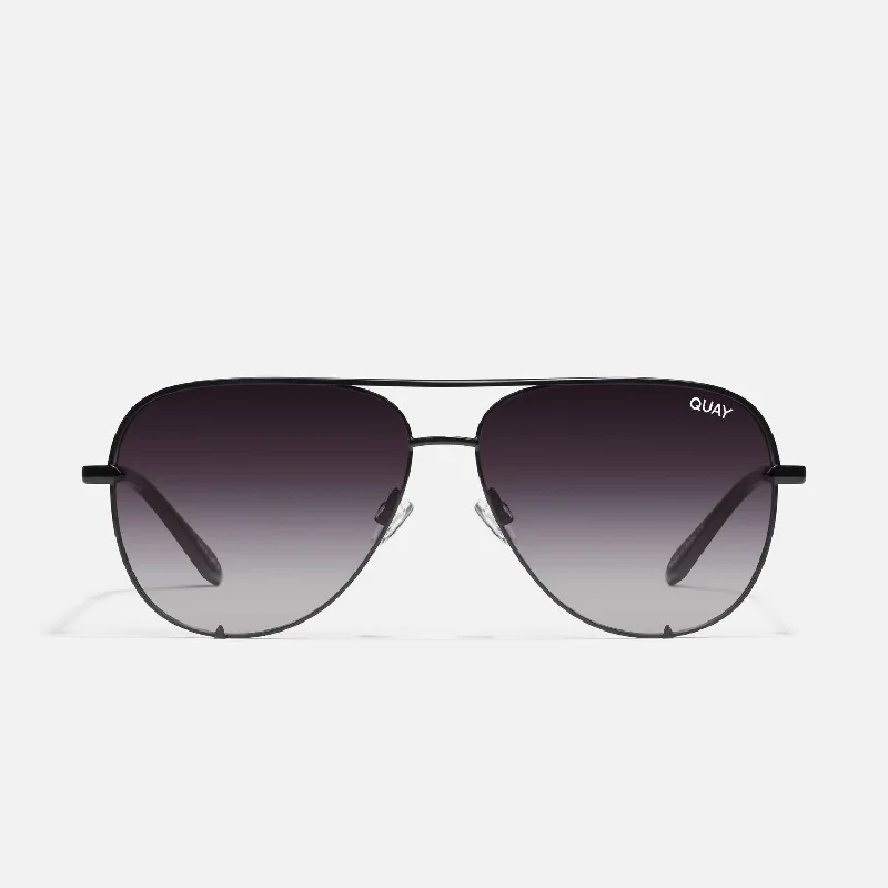 Unisex High Key Sunglasses In Black/fade Polarized