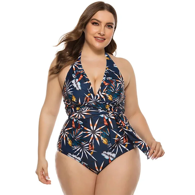 Upopby Printed Plus Size One-Piece Swimsuit