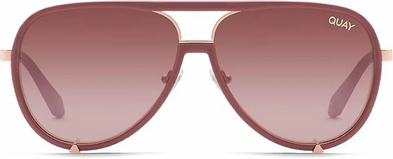 Women's High Profile Sunglasses In Brry/brnpk