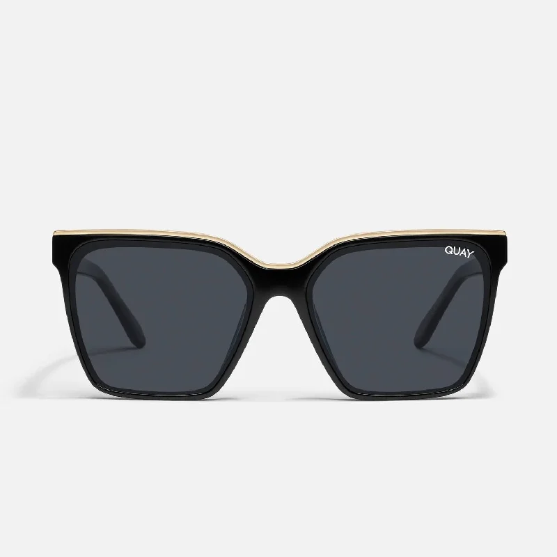 Women's Level Up Sunglasses In Black Gold/smoke